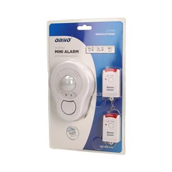 MINI ALARM BEZPRZEWODOWY SUFITOWY Z WBUDOWANĄ SYRENĄ STEROWANY PILOTEM, 5M, BATERYJNY ORNO MINI ALARM BEZPRZEWODOWY SUFITOWY Z WBUDOWANĄ SYRENĄ STEROWANY PILOTEM, 5M, BATERYJNY ORNO