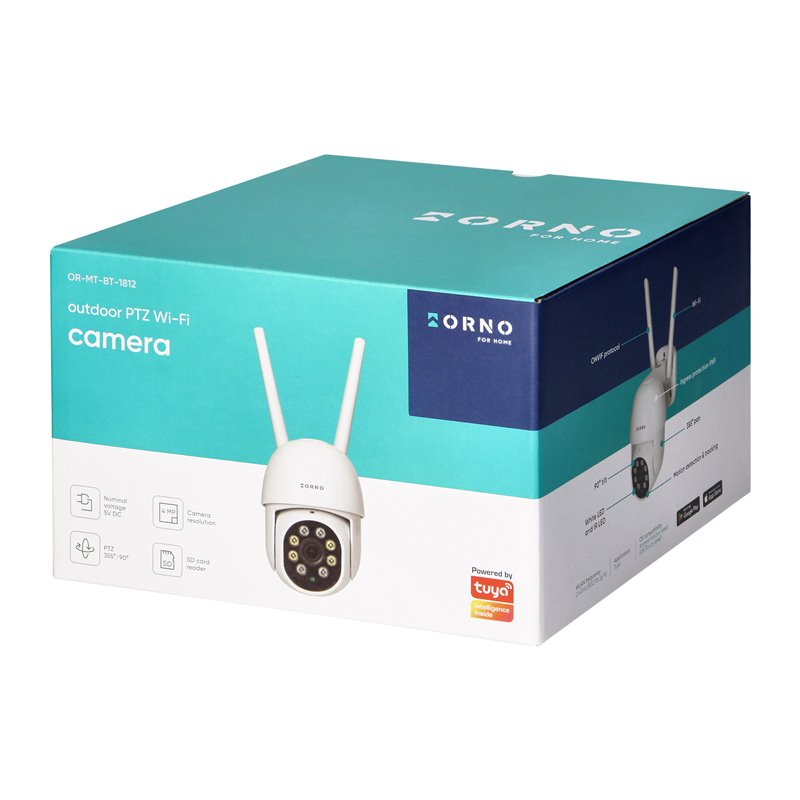 KAMERA ZEWNĘTRZNA OBROTOWA, 4MP, WI-FI, PAMIĘĆ, TWO-WAY TALK ORNO KAMERA ZEWNĘTRZNA OBROTOWA, 4MP, WI-FI, PAMIĘĆ, TWO-WAY TALK ORNO
