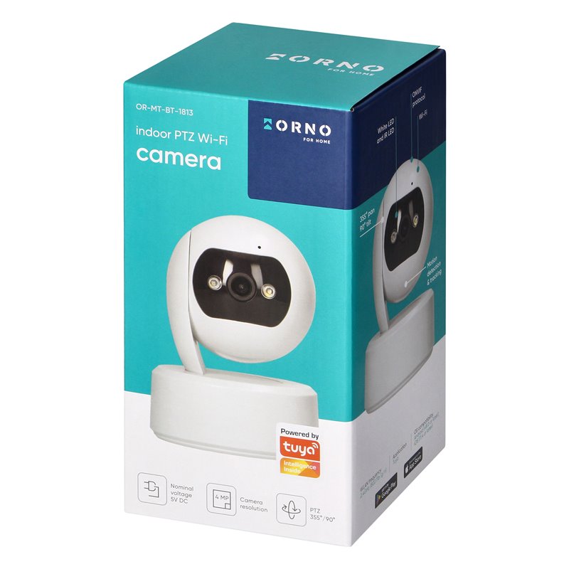 KAMERA WEWNĘTRZNA OBROTOWA, 4MP, WI-FI, PAMIĘĆ, TWO-WAY TALK ORNO KAMERA WEWNĘTRZNA OBROTOWA, 4MP, WI-FI, PAMIĘĆ, TWO-WAY TALK ORNO