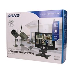 SYSTEM DO MONITORINGU 4-KANAŁOWY, BEZPRZEWODOWY CCTV, MONITOR LCD 7" ORNO SYSTEM DO MONITORINGU 4-KANAŁOWY, BEZPRZEWODOWY CCTV, MONITOR LCD 7" ORNO