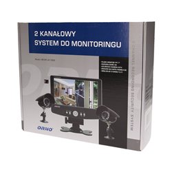 SYSTEM DO MONITORINGU 2-KANAŁOWY, PRZEWODOWY CCTV, MONITOR LCD 7" ORNO SYSTEM DO MONITORINGU 2-KANAŁOWY, PRZEWODOWY CCTV, MONITOR LCD 7" ORNO