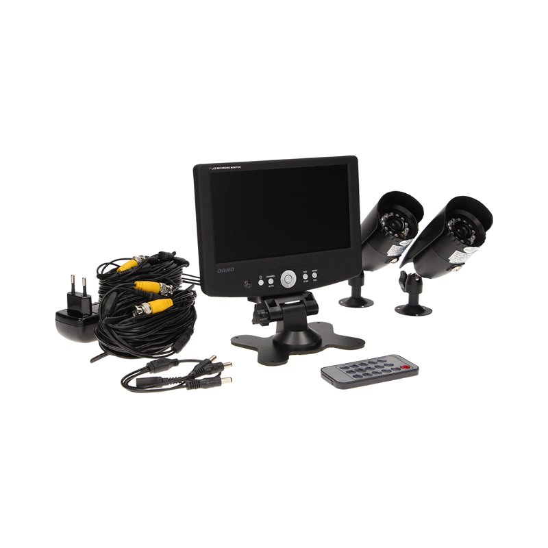 SYSTEM DO MONITORINGU 2-KANAŁOWY, PRZEWODOWY CCTV, MONITOR LCD 7" ORNO SYSTEM DO MONITORINGU 2-KANAŁOWY, PRZEWODOWY CCTV, MONITOR LCD 7" ORNO