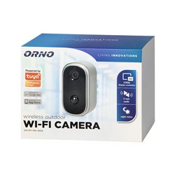 BEZPRZEWODOWA ZEWNĘTRZNA KAMERA IP Z WIFI KOMUNIKACJA ZE SMARTFONEM Z APLIKACJĄ TUYA, IP65, INTERKOM, PAMIĘĆ ORNO BEZPRZEWODOWA ZEWNĘTRZNA KAMERA IP Z WIFI KOMUNIKACJA ZE SMARTFONEM Z APLIKACJĄ TUYA, IP65, INTERKOM, PAMIĘĆ ORNO
