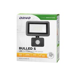 BULLED S 20W NAŚWIETLACZ Z PIR, 1600LM, IP44, 4000K, ALU+SZKŁO ORNO BULLED S 20W NAŚWIETLACZ Z PIR, 1600LM, IP44, 4000K, ALU+SZKŁO ORNO