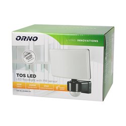 TOS LED 30W NAŚWIETLACZ OGRODOWY Z PIR, 2200LM, IP65, 4000K, PC, CZARNY ORNO TOS LED 30W NAŚWIETLACZ OGRODOWY Z PIR, 2200LM, IP65, 4000K, PC, CZARNY ORNO
