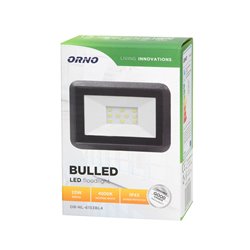 BULLED 10W NAŚWIETLACZ 800LM, IP65, 4000K, ALU+SZKŁO ORNO BULLED 10W NAŚWIETLACZ 800LM, IP65, 4000K, ALU+SZKŁO ORNO