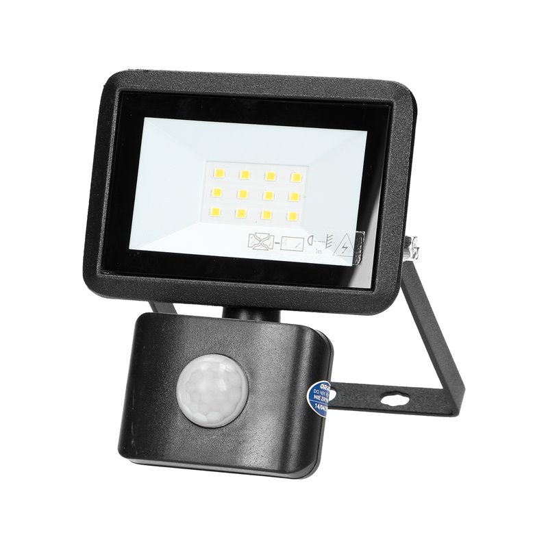 BULLED S 10W NAŚWIETLACZ Z PIR, 800LM, IP44, 4000K, ALU+SZKŁO ORNO BULLED S 10W NAŚWIETLACZ Z PIR, 800LM, IP44, 4000K, ALU+SZKŁO ORNO