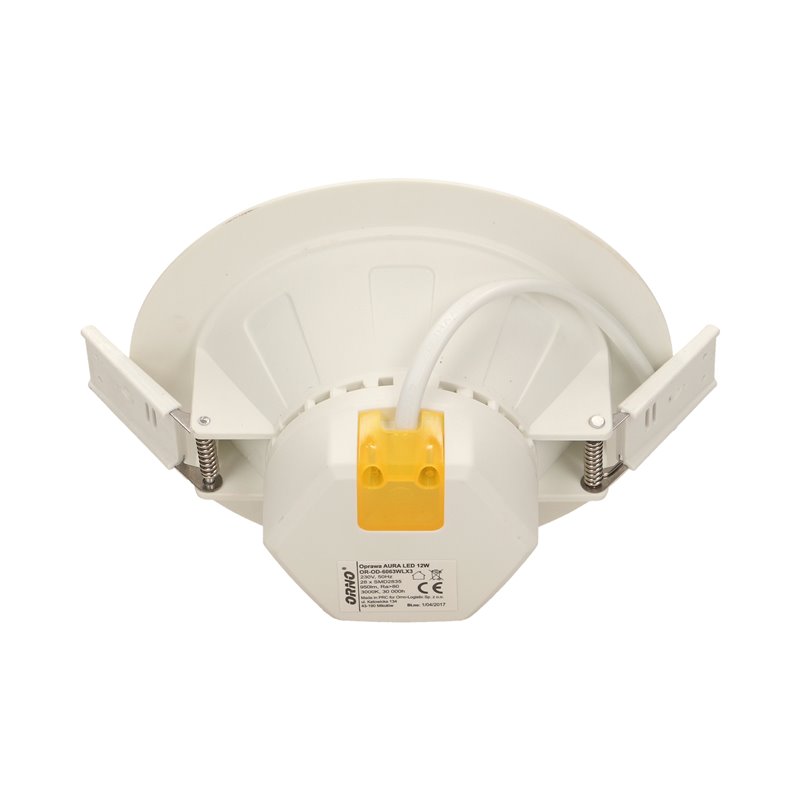 AURA LED 12W, OPRAWA DOWNLIGHT, PODTYNKOWA, 950LM, 3000K, BIAŁA, WBUDOWANY ZASILACZ LED ORNO AURA LED 12W, OPRAWA DOWNLIGHT, PODTYNKOWA, 950LM, 3000K, BIAŁA, WBUDOWANY ZASILACZ LED ORNO