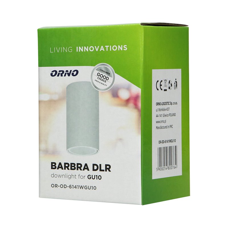 BARBRA DLR GU10 DOWNLIGHT MAX 50W, IP20, OKRĄGŁY, BIAŁY, ALUMINIUM ORNO BARBRA DLR GU10 DOWNLIGHT MAX 50W, IP20, OKRĄGŁY, BIAŁY, ALUMINIUM ORNO