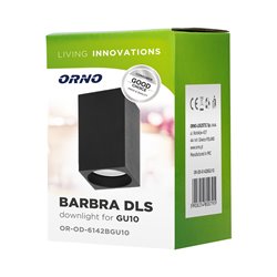BARBRA DLS GU10 DOWNLIGHT MAX 50W, IP20, KWADRAT, CZARNY, ALUMINIUM ORNO BARBRA DLS GU10 DOWNLIGHT MAX 50W, IP20, KWADRAT, CZARNY, ALUMINIUM ORNO