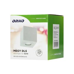 MEGY DLS GU10 DOWNLIGHT MAX 50W, IP54, KWADRAT, BIAŁY, ALUMINIUM ORNO MEGY DLS GU10 DOWNLIGHT MAX 50W, IP54, KWADRAT, BIAŁY, ALUMINIUM ORNO