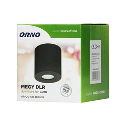 MEGY DLR GU10 DOWNLIGHT MAX 50W, IP54, OKRĄGŁY, CZARNY, ALUMINIUM ORNO MEGY DLR GU10 DOWNLIGHT MAX 50W, IP54, OKRĄGŁY, CZARNY, ALUMINIUM ORNO