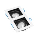 YOP 2 RAMKA DEKORACYJNA OPRAWY PUNKTOWEJ, MR16/GU10 MAX 2X50W, REGULOWANA BIAŁA+CZARNA ORNO YOP 2 RAMKA DEKORACYJNA OPRAWY PUNKTOWEJ, MR16/GU10 MAX 2X50W, REGULOWANA BIAŁA+CZARNA ORNO
