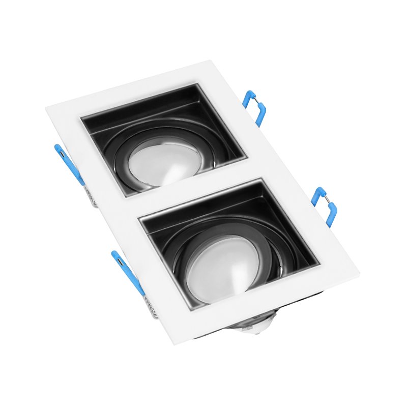 YOP 2 RAMKA DEKORACYJNA OPRAWY PUNKTOWEJ, MR16/GU10 MAX 2X50W, REGULOWANA BIAŁA+CZARNA ORNO YOP 2 RAMKA DEKORACYJNA OPRAWY PUNKTOWEJ, MR16/GU10 MAX 2X50W, REGULOWANA BIAŁA+CZARNA ORNO