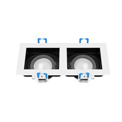 YOP 2 RAMKA DEKORACYJNA OPRAWY PUNKTOWEJ, MR16/GU10 MAX 2X50W, REGULOWANA BIAŁA+CZARNA ORNO YOP 2 RAMKA DEKORACYJNA OPRAWY PUNKTOWEJ, MR16/GU10 MAX 2X50W, REGULOWANA BIAŁA+CZARNA ORNO