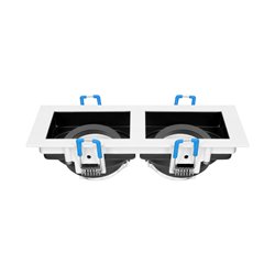 YOP 2 RAMKA DEKORACYJNA OPRAWY PUNKTOWEJ, MR16/GU10 MAX 2X50W, REGULOWANA BIAŁA+CZARNA ORNO YOP 2 RAMKA DEKORACYJNA OPRAWY PUNKTOWEJ, MR16/GU10 MAX 2X50W, REGULOWANA BIAŁA+CZARNA ORNO