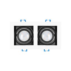 YOP 2 RAMKA DEKORACYJNA OPRAWY PUNKTOWEJ, MR16/GU10 MAX 2X50W, REGULOWANA BIAŁA+CZARNA ORNO YOP 2 RAMKA DEKORACYJNA OPRAWY PUNKTOWEJ, MR16/GU10 MAX 2X50W, REGULOWANA BIAŁA+CZARNA ORNO