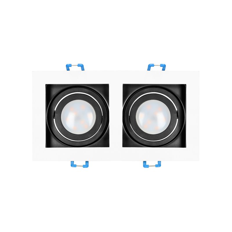 YOP 2 RAMKA DEKORACYJNA OPRAWY PUNKTOWEJ, MR16/GU10 MAX 2X50W, REGULOWANA BIAŁA+CZARNA ORNO YOP 2 RAMKA DEKORACYJNA OPRAWY PUNKTOWEJ, MR16/GU10 MAX 2X50W, REGULOWANA BIAŁA+CZARNA ORNO