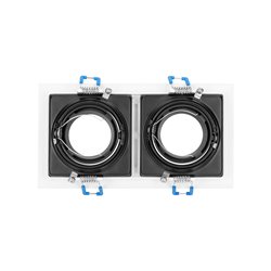 YOP 2 RAMKA DEKORACYJNA OPRAWY PUNKTOWEJ, MR16/GU10 MAX 2X50W, REGULOWANA BIAŁA+CZARNA ORNO YOP 2 RAMKA DEKORACYJNA OPRAWY PUNKTOWEJ, MR16/GU10 MAX 2X50W, REGULOWANA BIAŁA+CZARNA ORNO