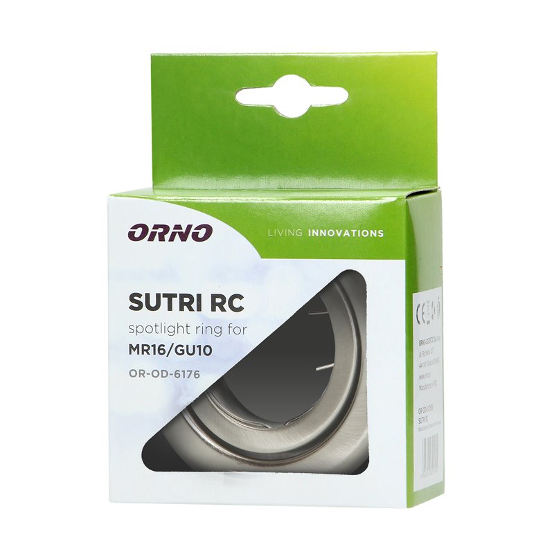 SUTRI RM RAMKA DEKORACYJNA OPRAWY PUNKTOWEJ, MR16/GU10 MAX 50W, OKRĄGŁA, REGULOWANA, SATYNA ORNO SUTRI RM RAMKA DEKORACYJNA OPRAWY PUNKTOWEJ, MR16/GU10 MAX 50W, OKRĄGŁA, REGULOWANA, SATYNA ORNO