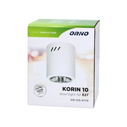 KORIN 10, OPRAWA TYPU DOWNLIGHT, 60W, E27, STAL, BIAŁA ORNO KORIN 10, OPRAWA TYPU DOWNLIGHT, 60W, E27, STAL, BIAŁA ORNO