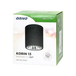 KORIN 13, OPRAWA TYPU DOWNLIGHT, 60W, E27, STAL, CZARNA ORNO KORIN 13, OPRAWA TYPU DOWNLIGHT, 60W, E27, STAL, CZARNA ORNO
