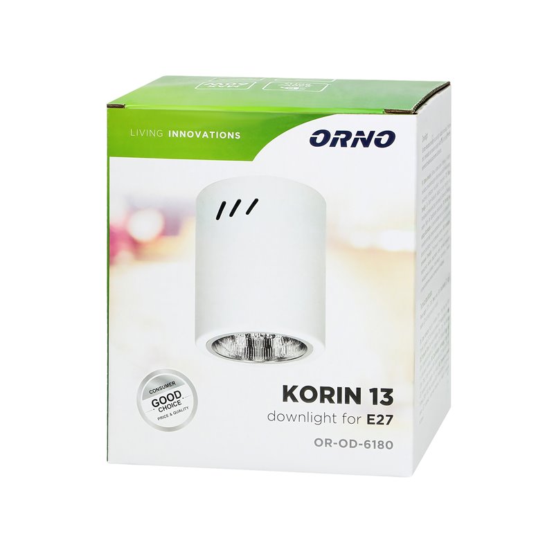 KORIN 13, OPRAWA TYPU DOWNLIGHT, 60W, E27, STAL, BIAŁA ORNO KORIN 13, OPRAWA TYPU DOWNLIGHT, 60W, E27, STAL, BIAŁA ORNO