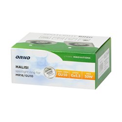 HALISI RM RAMKA DEKORACYJNA OPRAWY PUNKTOWEJ, MR16/GU10 MAX 50W, KOŁO, RUCHOMA, CZARNA ORNO HALISI RM RAMKA DEKORACYJNA OPRAWY PUNKTOWEJ, MR16/GU10 MAX 50W, KOŁO, RUCHOMA, CZARNA ORNO