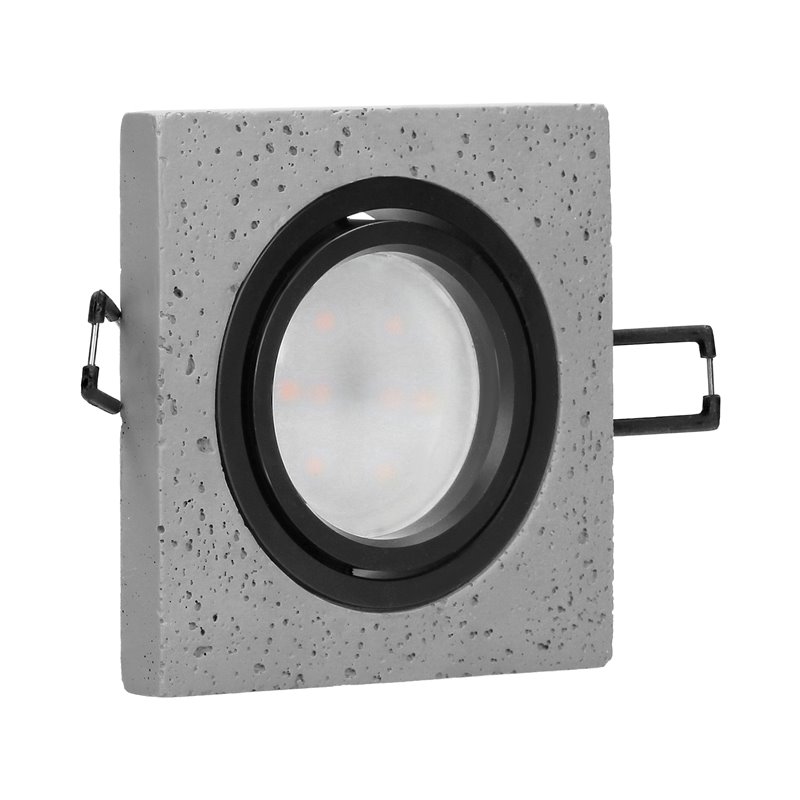 HALISI SM RAMKA DEKORACYJNA OPRAWY PUNKTOWEJ, MR16/GU10 MAX 50W, KWADRAT, RUCHOMA, CZARNA ORNO HALISI SM RAMKA DEKORACYJNA OPRAWY PUNKTOWEJ, MR16/GU10 MAX 50W, KWADRAT, RUCHOMA, CZARNA ORNO