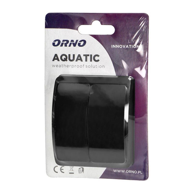 ŁĄCZNIK ŚWIECZNIKOWY N/T AQUATIC, IP44, CZARNY ORNO ŁĄCZNIK ŚWIECZNIKOWY N/T AQUATIC, IP44, CZARNY ORNO
