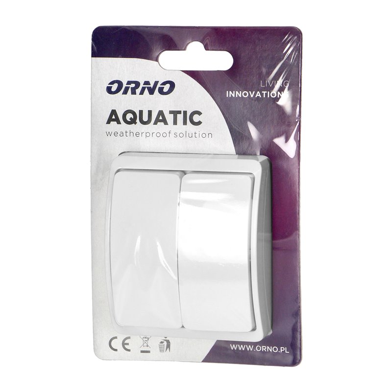 ŁĄCZNIK ŚWIECZNIKOWY N/T AQUATIC, IP44, BIAŁY ORNO ŁĄCZNIK ŚWIECZNIKOWY N/T AQUATIC, IP44, BIAŁY ORNO