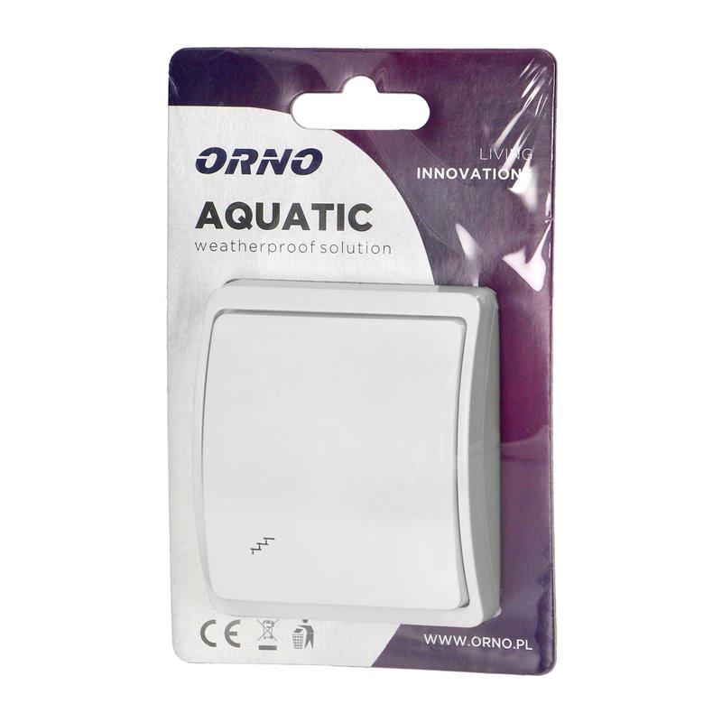 ŁĄCZNIK SCHODOWY N/T AQUATIC, IP44, BIAŁY ORNO ŁĄCZNIK SCHODOWY N/T AQUATIC, IP44, BIAŁY ORNO