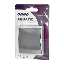 PRZYCISK DZWONEK N/T AQUATIC, IP44, SZARO-GRAFITOWY ORNO PRZYCISK DZWONEK N/T AQUATIC, IP44, SZARO-GRAFITOWY ORNO