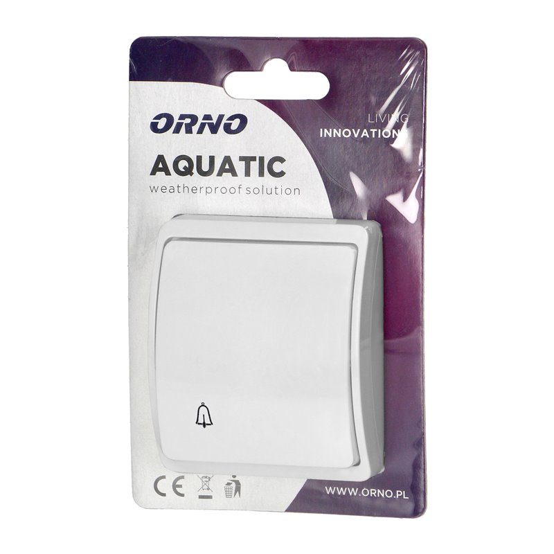 PRZYCISK DZWONEK N/T AQUATIC, IP44, BIAŁY ORNO PRZYCISK DZWONEK N/T AQUATIC, IP44, BIAŁY ORNO