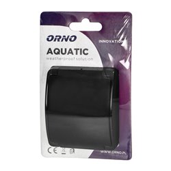 GNIAZDO POJEDYNCZE 2P+Z SCHUKO AQUATIC, IP44, CZARNE ORNO GNIAZDO POJEDYNCZE 2P+Z SCHUKO AQUATIC, IP44, CZARNE ORNO