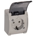 GNIAZDO POJEDYNCZE 2P+Z SCHUKO AQUATIC, IP44, SZARO-GRAFITOWE, 10 SZT. ORNO GNIAZDO POJEDYNCZE 2P+Z SCHUKO AQUATIC, IP44, SZARO-GRAFITOWE, 10 SZT. ORNO