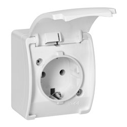 GNIAZDO POJEDYNCZE 2P+Z SCHUKO AQUATIC, IP44, BIAŁE ORNO GNIAZDO POJEDYNCZE 2P+Z SCHUKO AQUATIC, IP44, BIAŁE ORNO