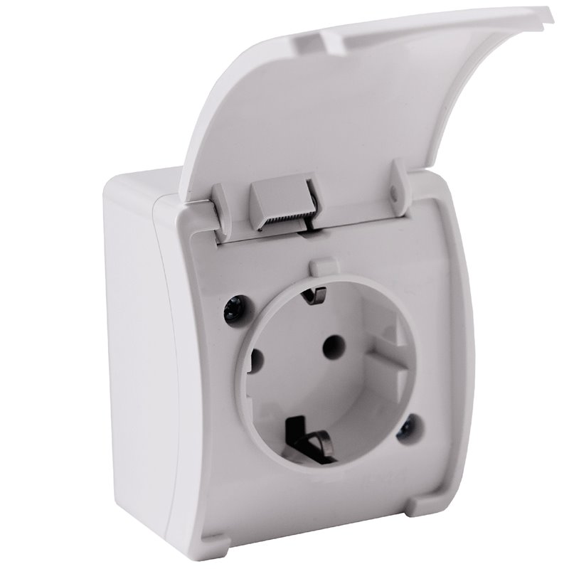 GNIAZDO POJEDYNCZE 2P+Z SCHUKO AQUATIC, IP44, BIAŁE, 10 SZT. ORNO GNIAZDO POJEDYNCZE 2P+Z SCHUKO AQUATIC, IP44, BIAŁE, 10 SZT. ORNO