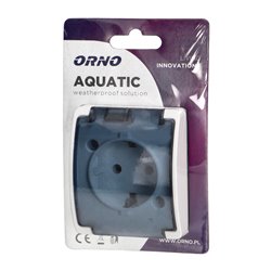 GNIAZDO POJEDYNCZE 2P+Z SCHUKO AQUATIC, IP44, BIAŁE DYMIONE ORNO GNIAZDO POJEDYNCZE 2P+Z SCHUKO AQUATIC, IP44, BIAŁE DYMIONE ORNO