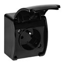 GNIAZDO POJEDYNCZE 2P+Z AQUATIC, IP44, CZARNE ORNO GNIAZDO POJEDYNCZE 2P+Z AQUATIC, IP44, CZARNE ORNO