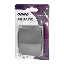 GNIAZDO POJEDYNCZE 2P+Z AQUATIC, IP44, SZARO-GRAFITOWE ORNO GNIAZDO POJEDYNCZE 2P+Z AQUATIC, IP44, SZARO-GRAFITOWE ORNO