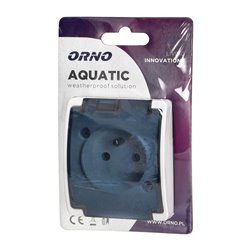 GNIAZDO POJEDYNCZE 2P+Z AQUATIC, IP44, BIAŁE DYMIONE ORNO GNIAZDO POJEDYNCZE 2P+Z AQUATIC, IP44, BIAŁE DYMIONE ORNO