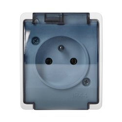 GNIAZDO POJEDYNCZE 2P+Z AQUATIC, IP44, BIAŁE DYMIONE ORNO GNIAZDO POJEDYNCZE 2P+Z AQUATIC, IP44, BIAŁE DYMIONE ORNO