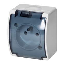 GNIAZDO POJEDYNCZE 2P+Z AQUATIC, IP44, BIAŁE DYMIONE ORNO GNIAZDO POJEDYNCZE 2P+Z AQUATIC, IP44, BIAŁE DYMIONE ORNO