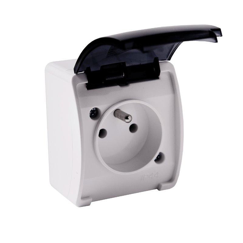 GNIAZDO POJEDYNCZE 2P+Z AQUATIC, IP44, BIAŁE DYMIONE, 10 SZT. ORNO GNIAZDO POJEDYNCZE 2P+Z AQUATIC, IP44, BIAŁE DYMIONE, 10 SZT. ORNO