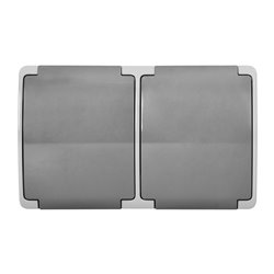GNIAZDO PODWÓJNE 2X2P+Z SCHUKO AQUATIC, IP44, SZARO-GRAFITOWE ORNO GNIAZDO PODWÓJNE 2X2P+Z SCHUKO AQUATIC, IP44, SZARO-GRAFITOWE ORNO