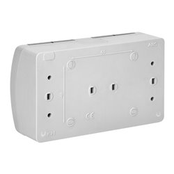 GNIAZDO PODWÓJNE 2X2P+Z SCHUKO AQUATIC, IP44, SZARO-GRAFITOWE ORNO GNIAZDO PODWÓJNE 2X2P+Z SCHUKO AQUATIC, IP44, SZARO-GRAFITOWE ORNO