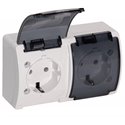GNIAZDO PODWÓJNE 2X2P+Z SCHUKO AQUATIC, IP44, BIAŁE DYMIONE, 10 SZT. ORNO GNIAZDO PODWÓJNE 2X2P+Z SCHUKO AQUATIC, IP44, BIAŁE DYMIONE, 10 SZT. ORNO