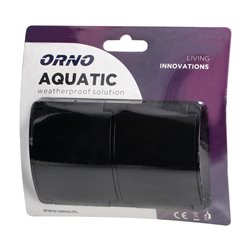 GNIAZDO PODWÓJNE 2X2P+Z AQUATIC, IP44, CZARNE ORNO GNIAZDO PODWÓJNE 2X2P+Z AQUATIC, IP44, CZARNE ORNO