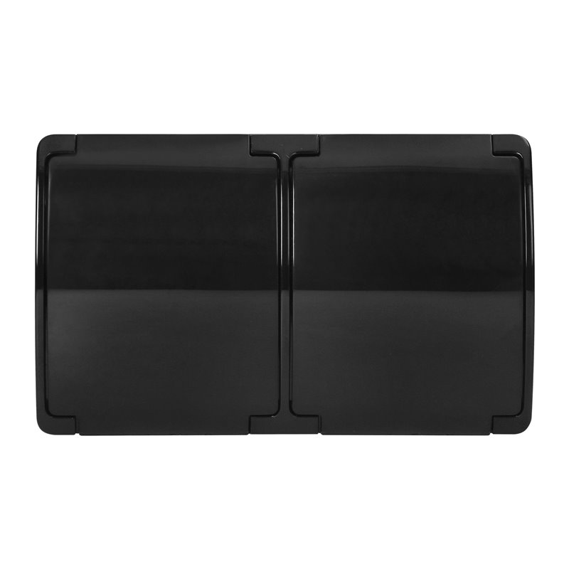 GNIAZDO PODWÓJNE 2X2P+Z AQUATIC, IP44, CZARNE ORNO GNIAZDO PODWÓJNE 2X2P+Z AQUATIC, IP44, CZARNE ORNO